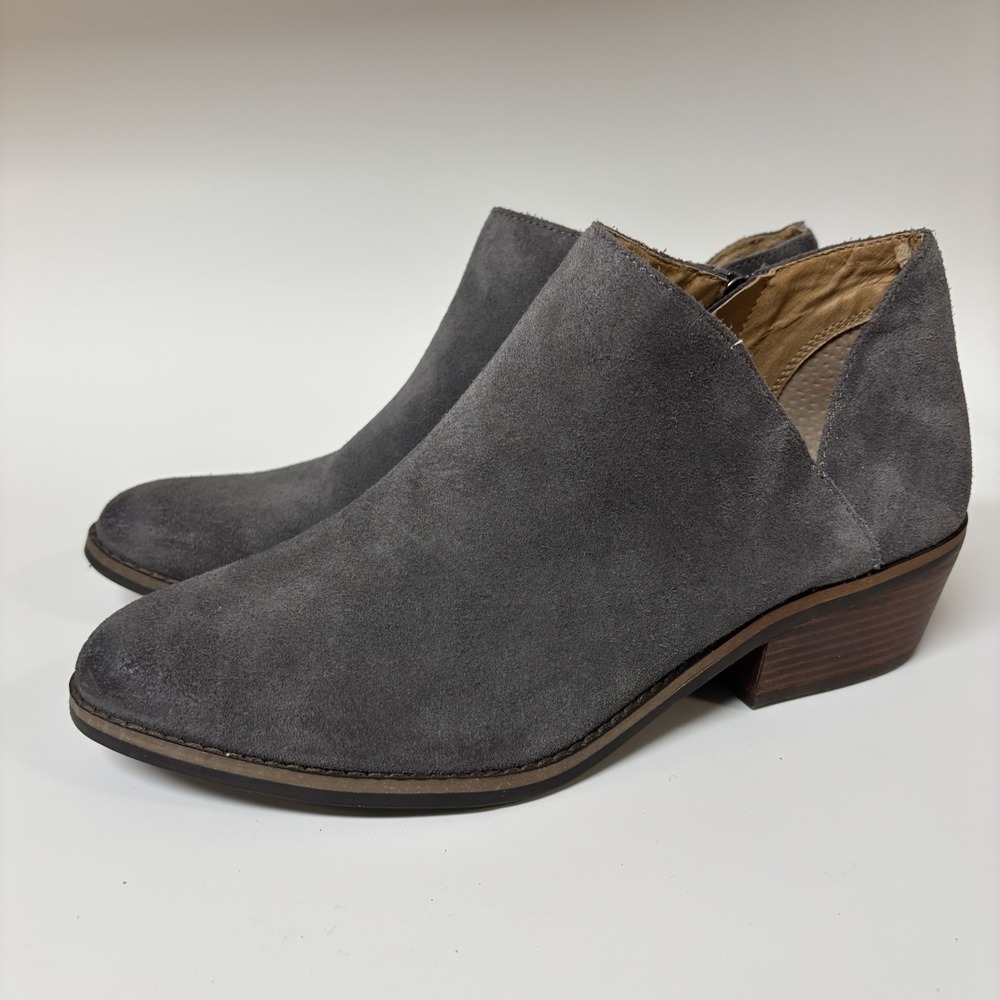 Lucky Brand Women's  LP-Frankela Ankle Booties Suede Size 9M Gray Zipper